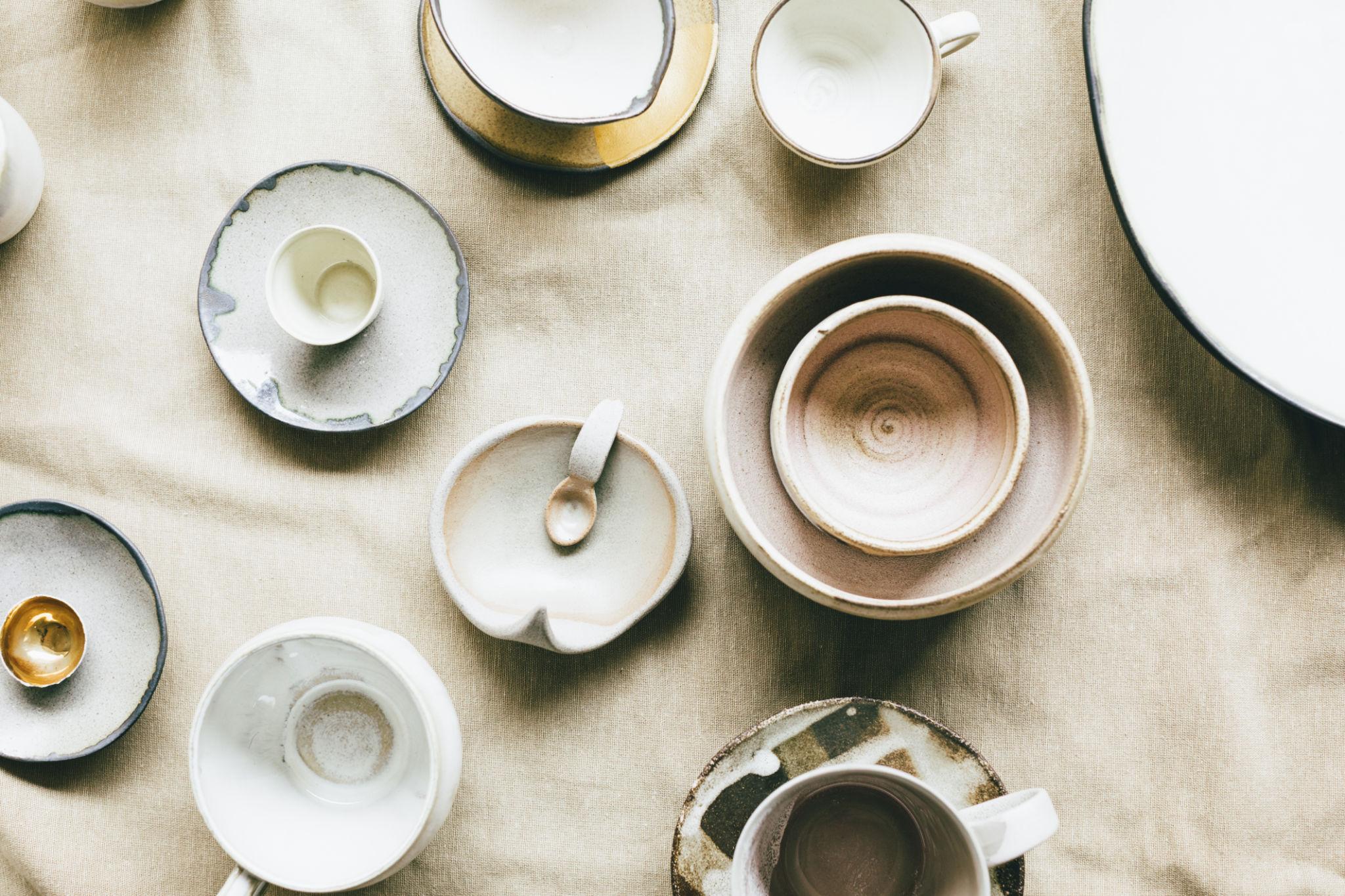 Taza de cerámica artesanal